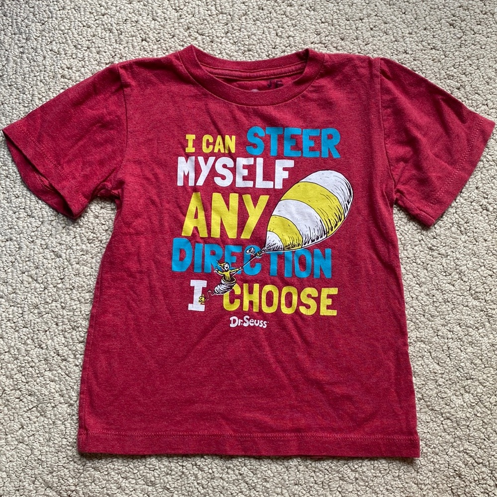 Dr. Seuss Red Kids T-Shirt with Colorful Print